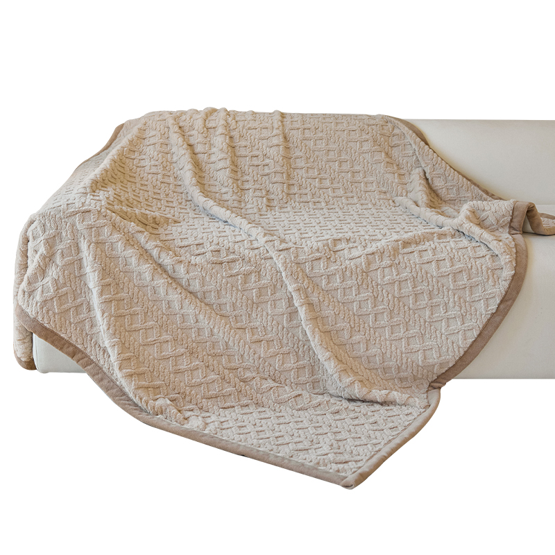 Cozy Water-Resistant Knitted Flannel Sofa Blanket for Stylish Home Decor