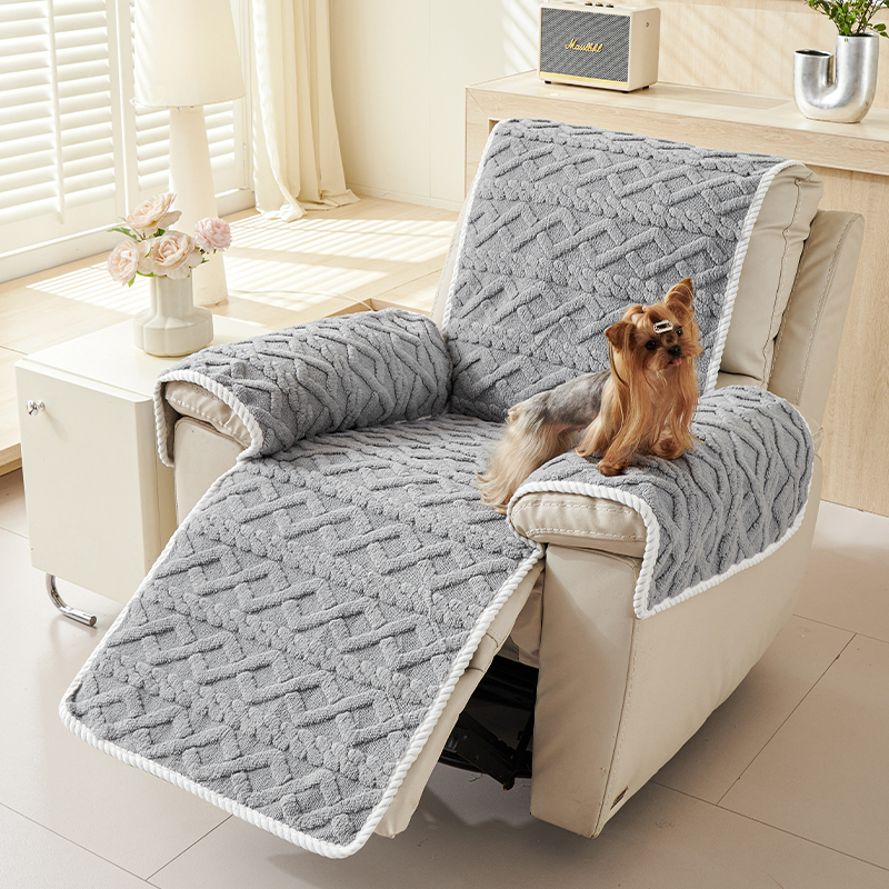 Autumn and Winter Fashion Light Luxury Rabbit Plush Single Sofa Cushion Cover