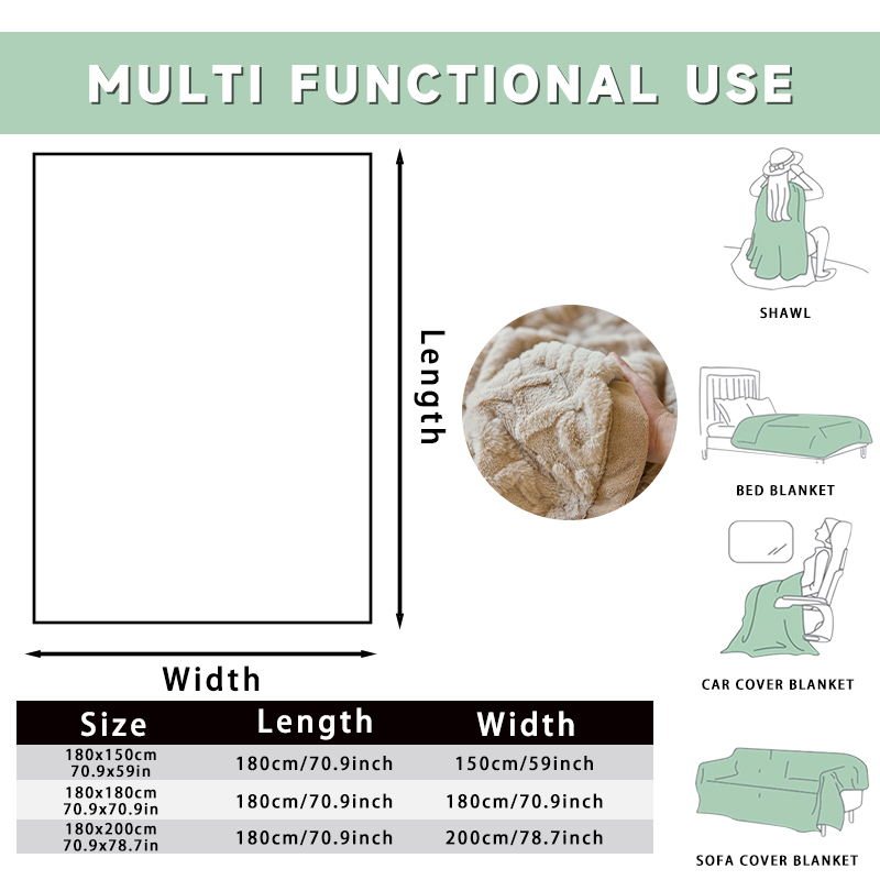 Cozy Water-Resistant Knitted Flannel Sofa Blanket for Stylish Home Decor