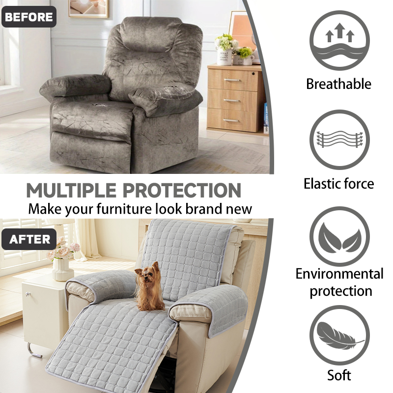 Modern Light Luxury Integrated Anti Slip Electric Lounge Chair Sofa Cushion Cover